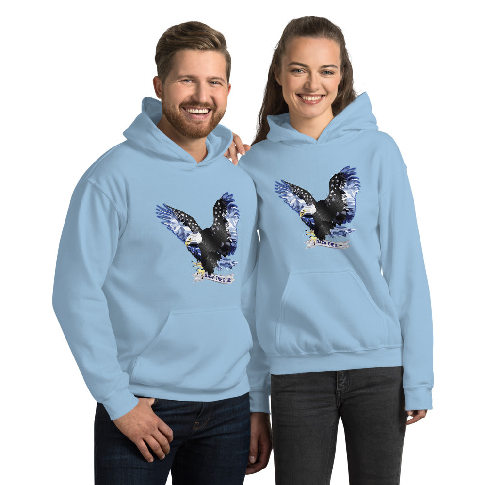 Back The Blue Flying Eagle Hoodie