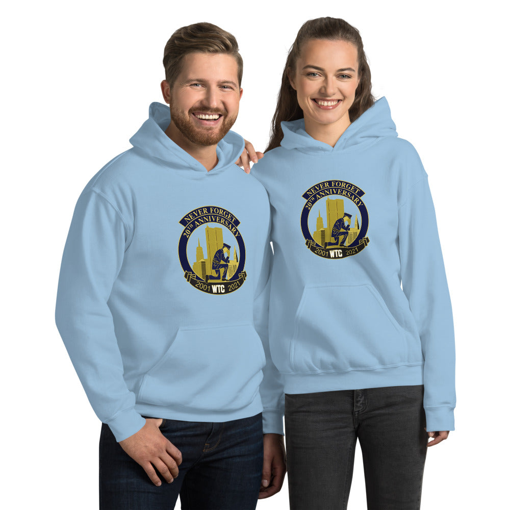Never Forget 9-11 Memorial Gildan Pocket Hooded Sweatshirt
