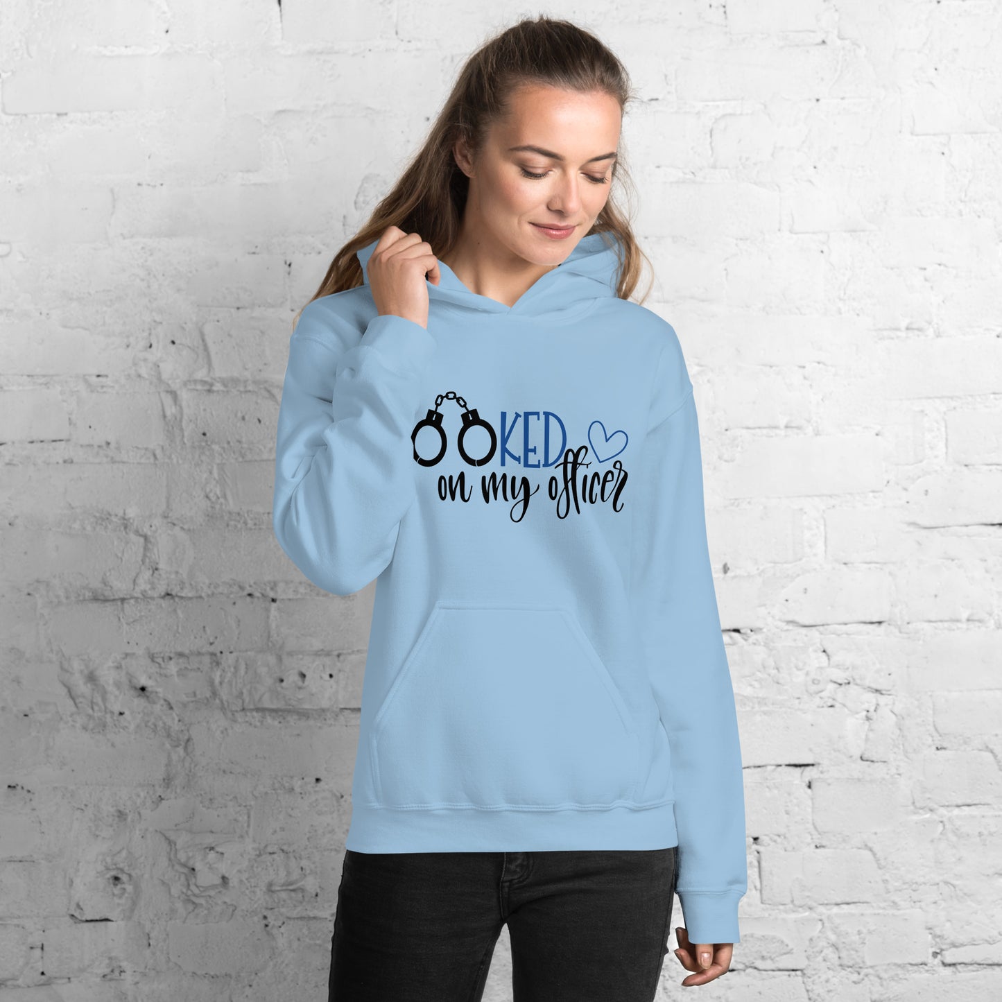 Hooked On My Officer Women’s Gildan Hoodie