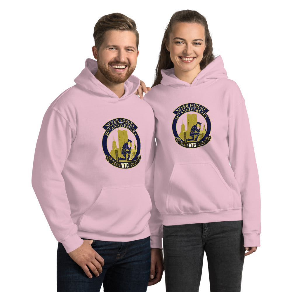 Never Forget 9-11 Memorial Gildan Pocket Hooded Sweatshirt