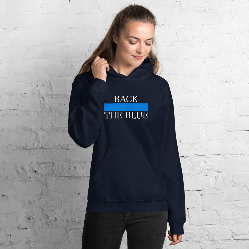 Back The Blue Thin Blue Line Hooded Sweatshirt