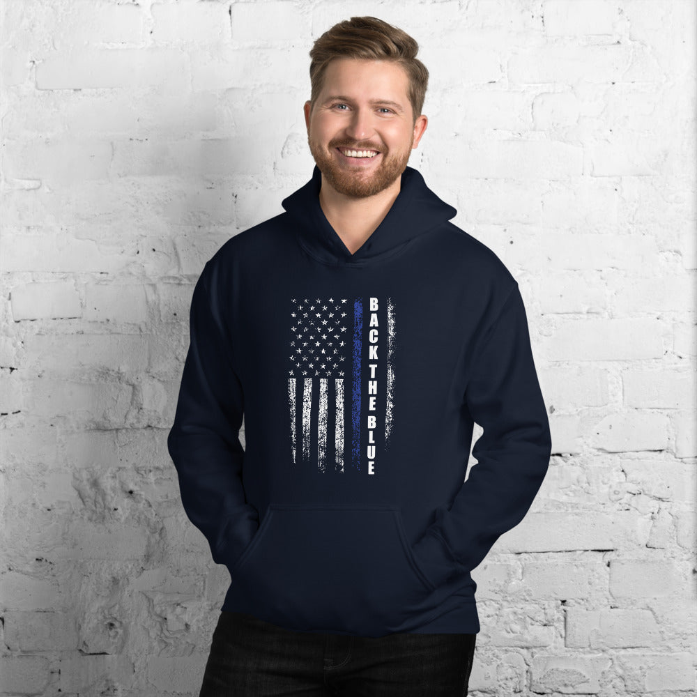 Back The Blue USA Flag Hoodie