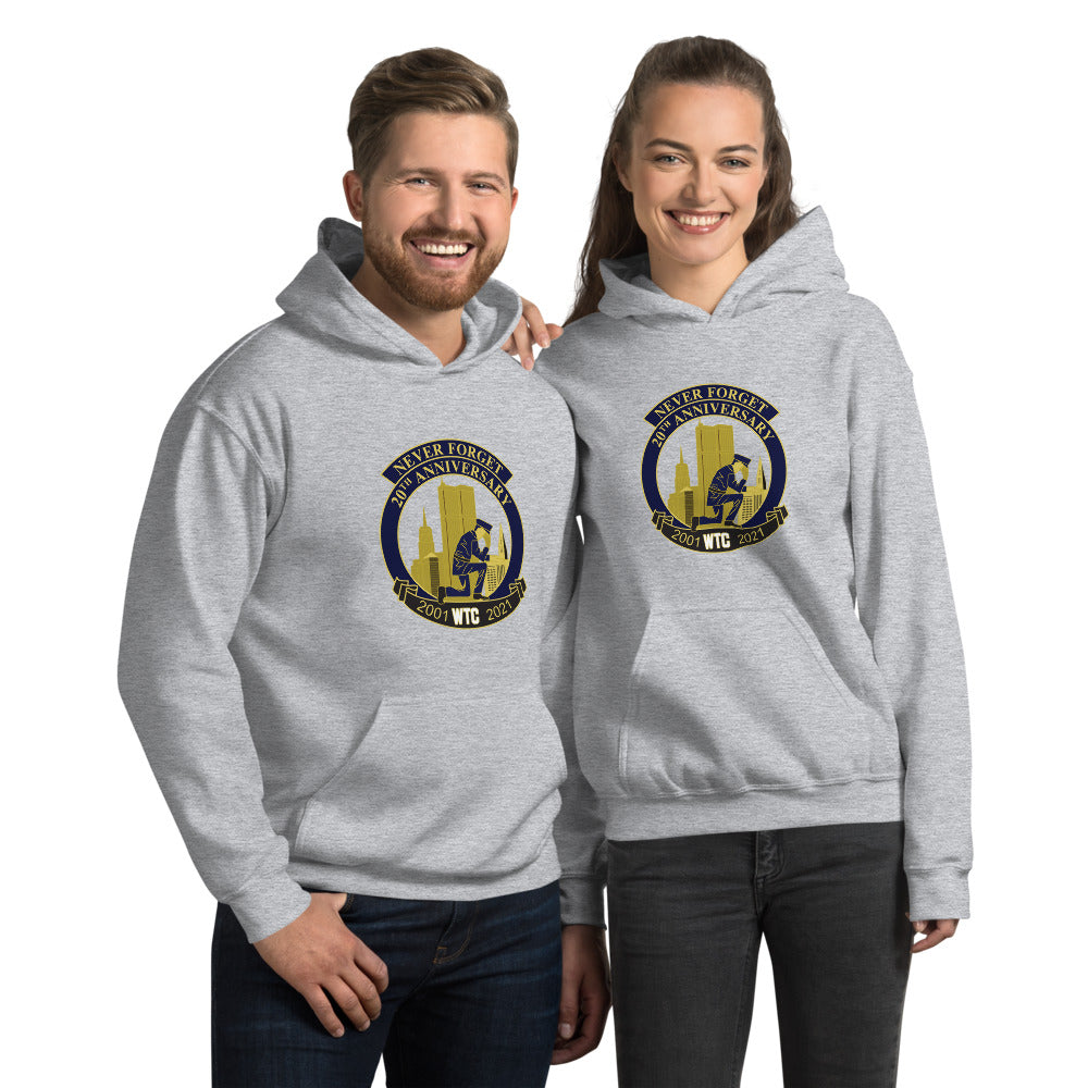 Never Forget 9-11 Memorial Gildan Pocket Hooded Sweatshirt