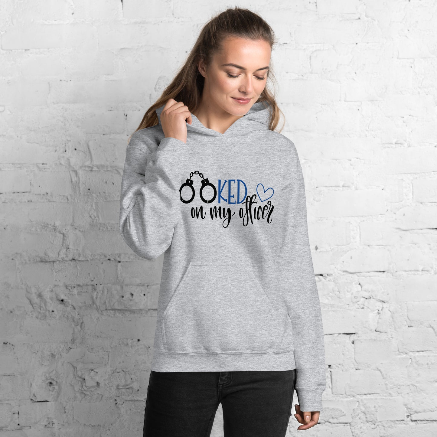 Hooked On My Officer Women’s Gildan Hoodie