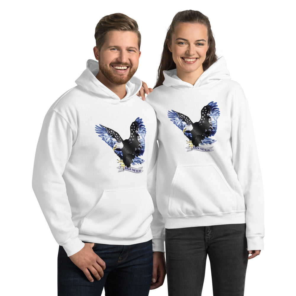 Back The Blue Flying Eagle Hoodie