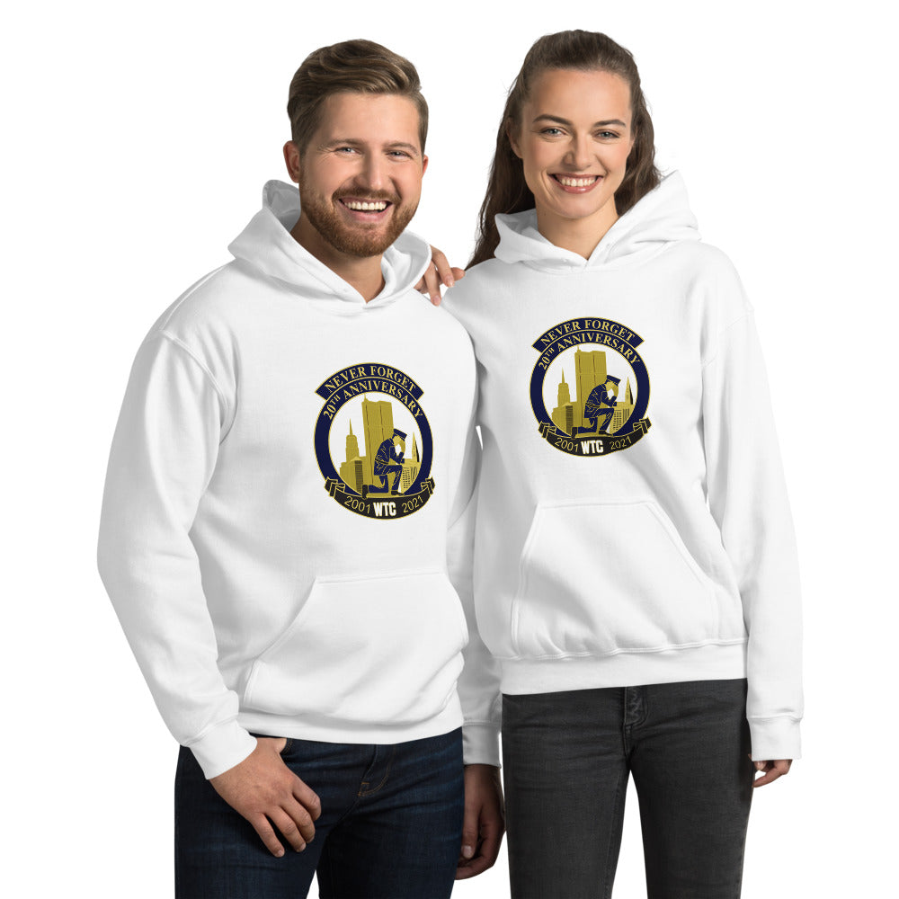 Never Forget 9-11 Memorial Gildan Pocket Hooded Sweatshirt