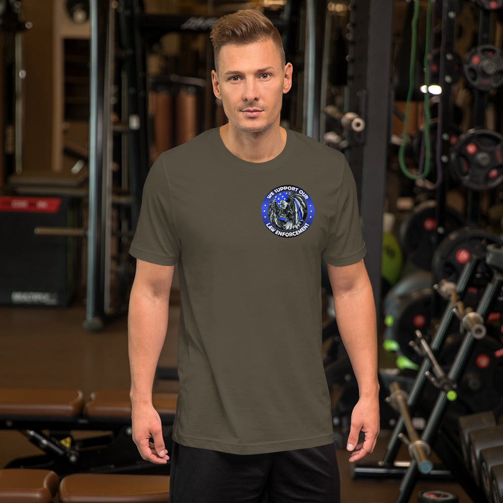 We Support Our Law Enforcement Eagle Premium Bella Canvas Short-Sleeve T-Shirt