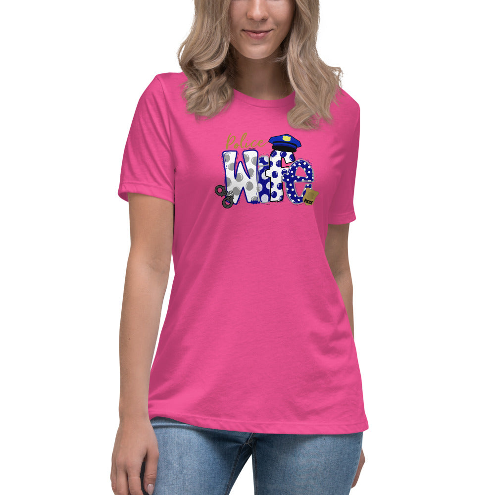 Police Wife Premium Bella Canvas Women's Relaxed T-Shirt