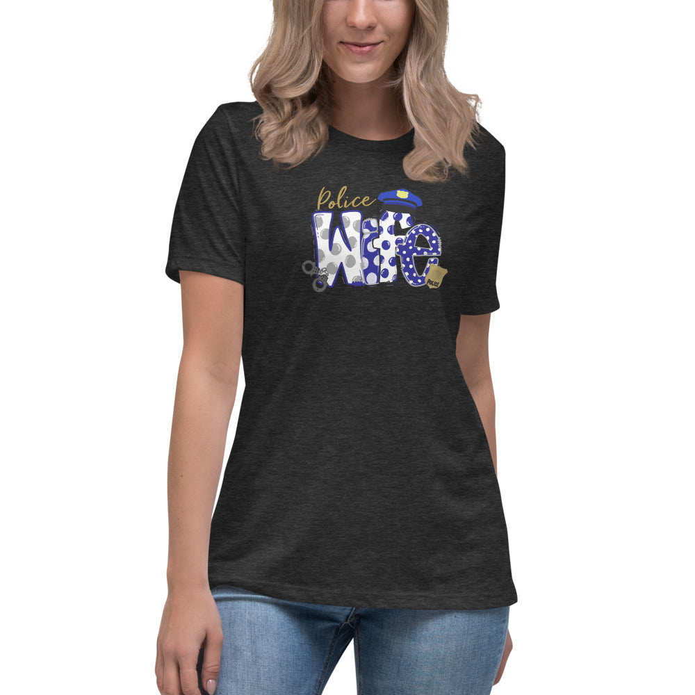 Police Wife Premium Bella Canvas Women's Relaxed T-Shirt