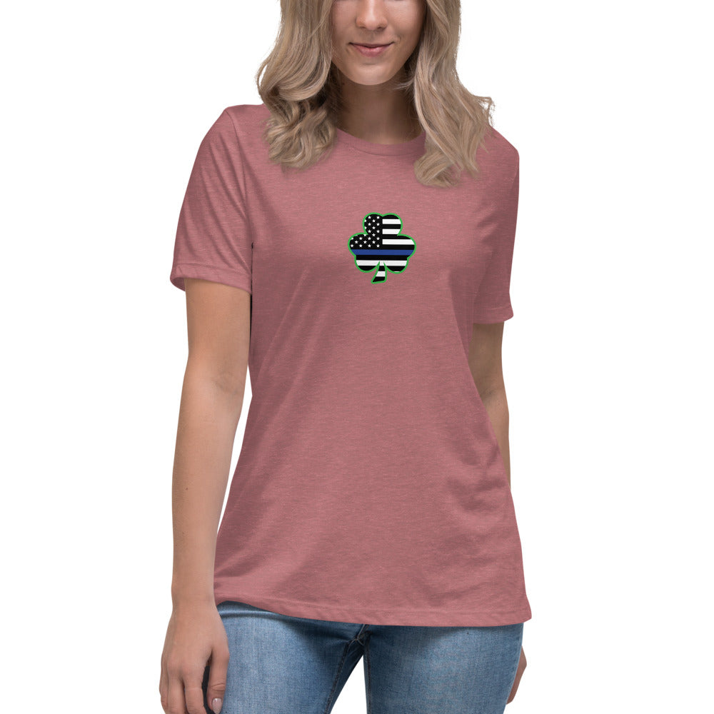 Thin Blue Line Premium Bella Canvas Tri Blend Women's Relaxed T-Shirt