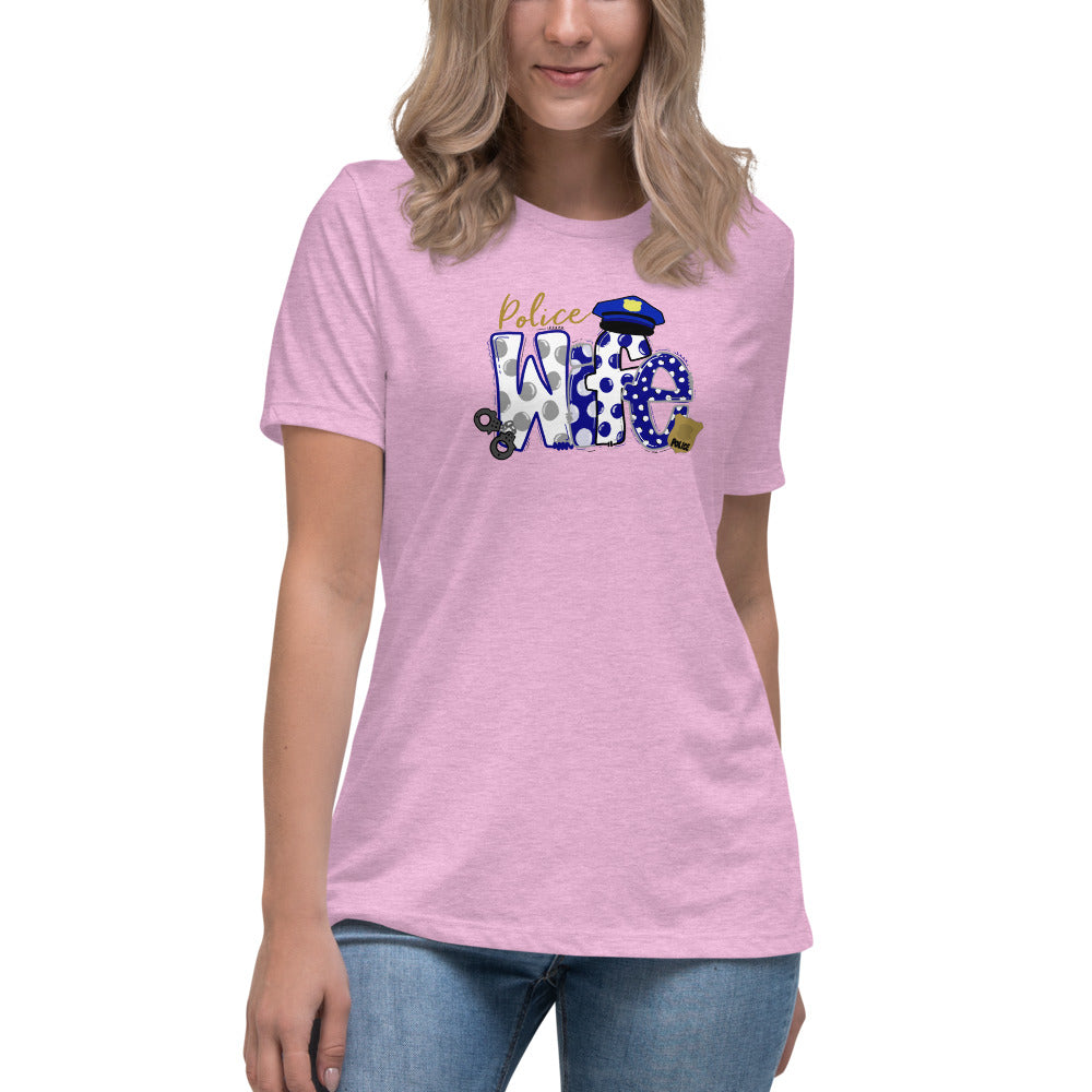 Police Wife Premium Bella Canvas Women's Relaxed T-Shirt