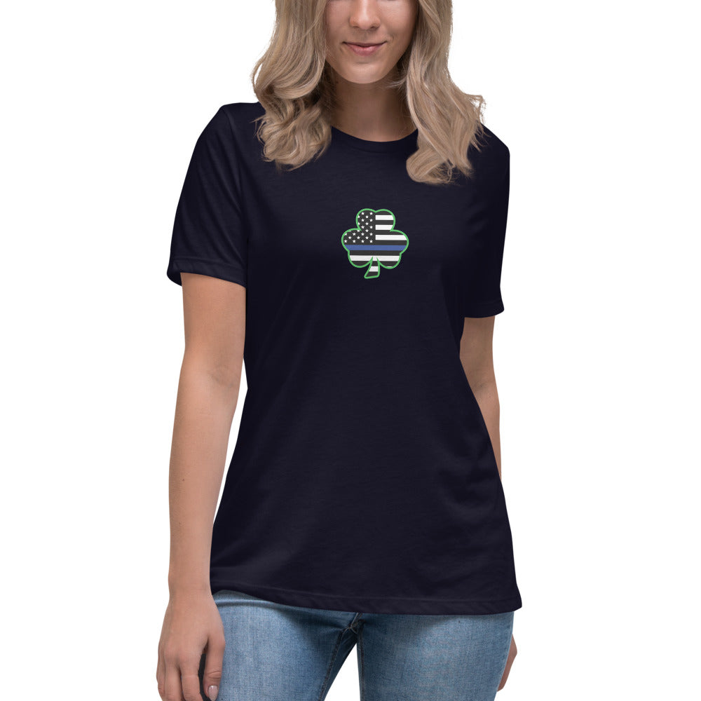 Thin Blue Line Premium Bella Canvas Tri Blend Women's Relaxed T-Shirt
