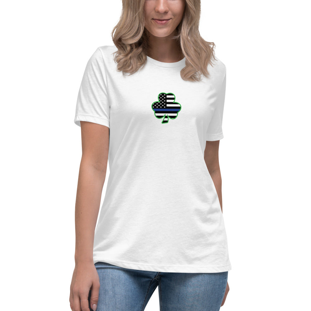Thin Blue Line Premium Bella Canvas Tri Blend Women's Relaxed T-Shirt