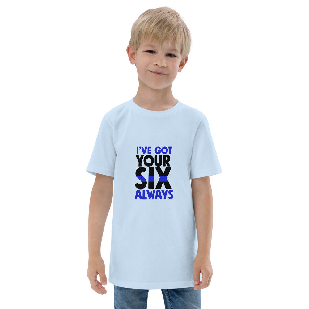 I've Got Your Six Always Thin Blue Line Youth Jersey T-Shirt