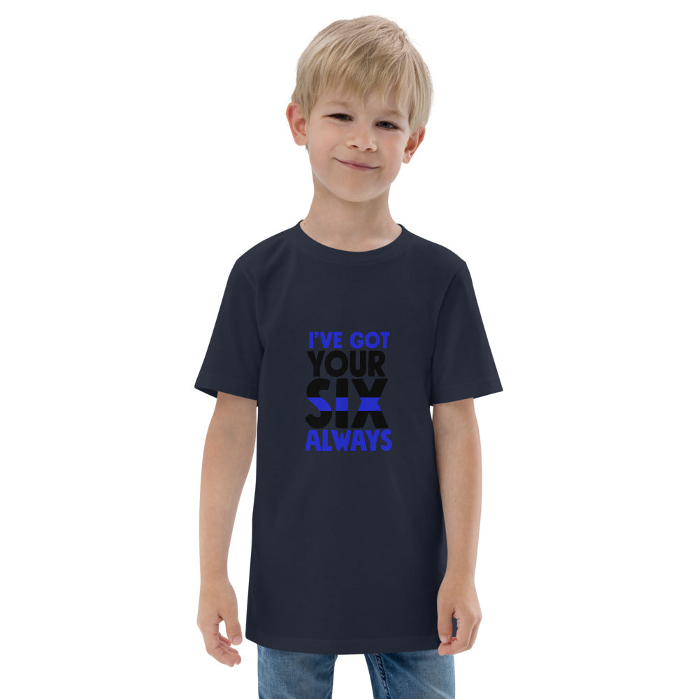 I've Got Your Six Always Thin Blue Line Youth Jersey T-Shirt