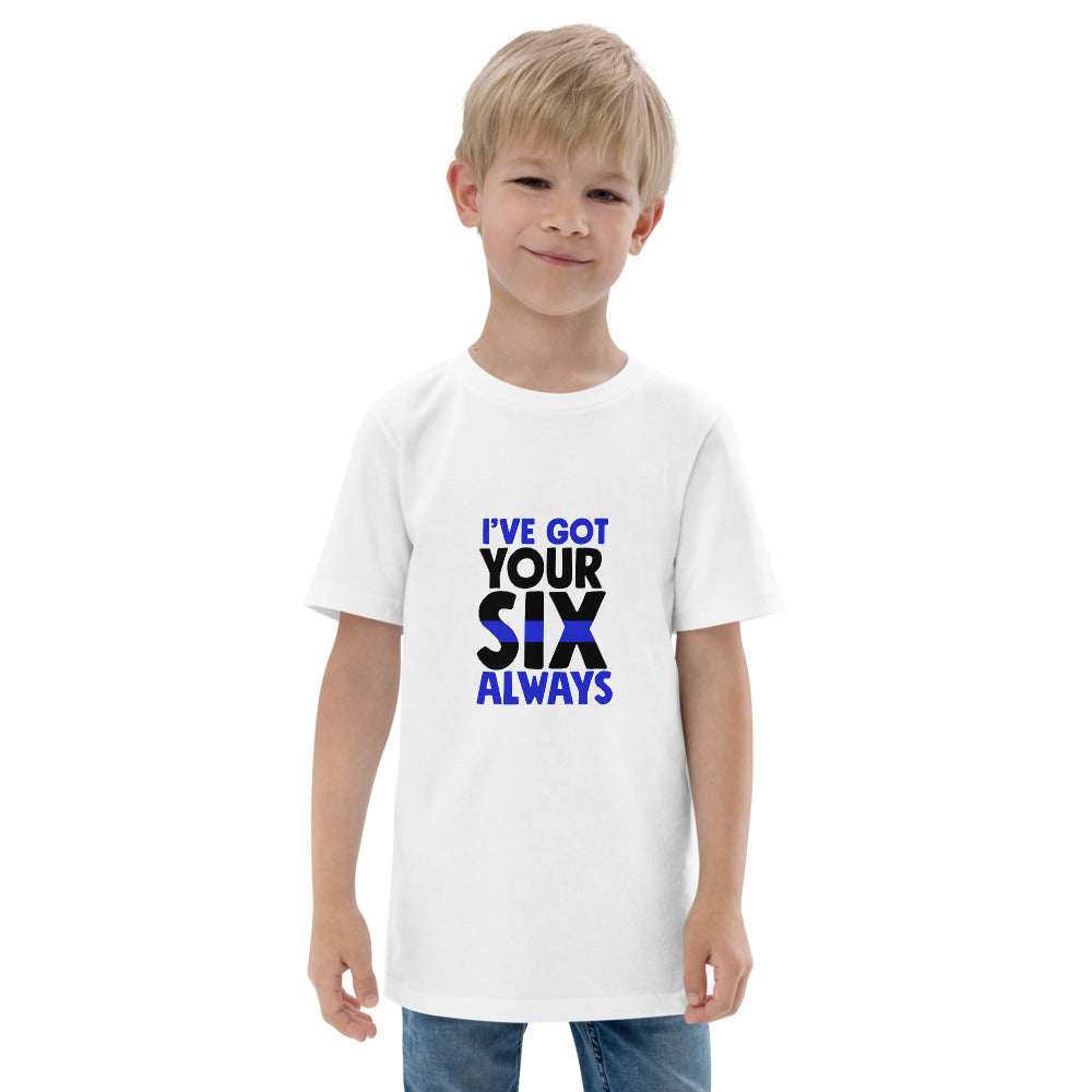 I've Got Your Six Always Thin Blue Line Youth Jersey T-Shirt