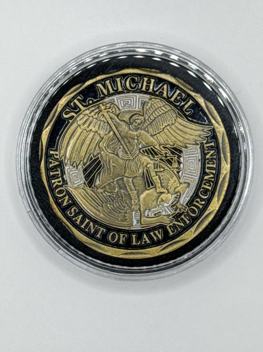 Patron St Michael Police Officer Badge Challenge Coin