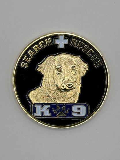 K9 Handler Search and Rescue Code of Ethics Police Challenge Coin
