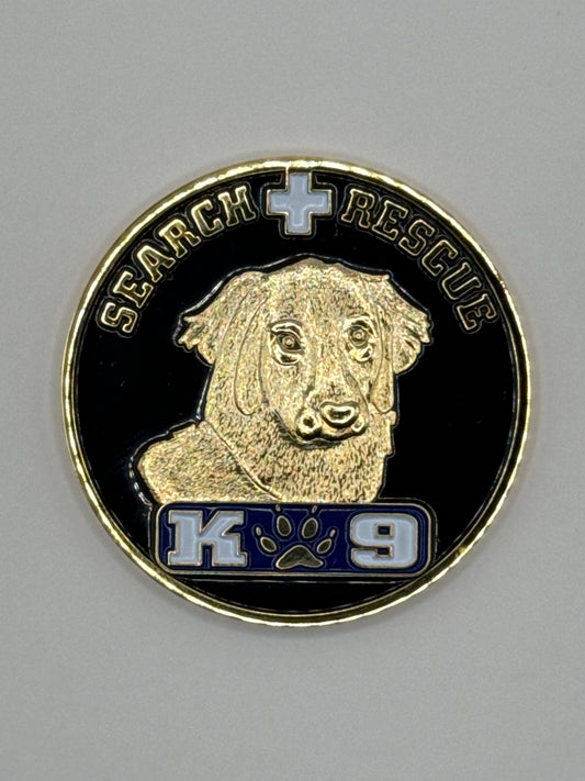 K9 Handler Search and Rescue Code of Ethics Police Challenge Coin