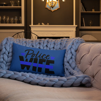 Police Wife Heart Premium Pillow Perfect for Valentine's Day