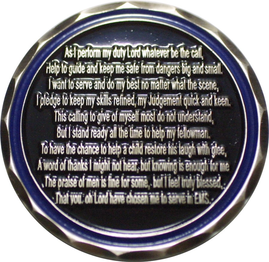 Family Support EMS Prayer Challenge Coin SKU: C131-0001