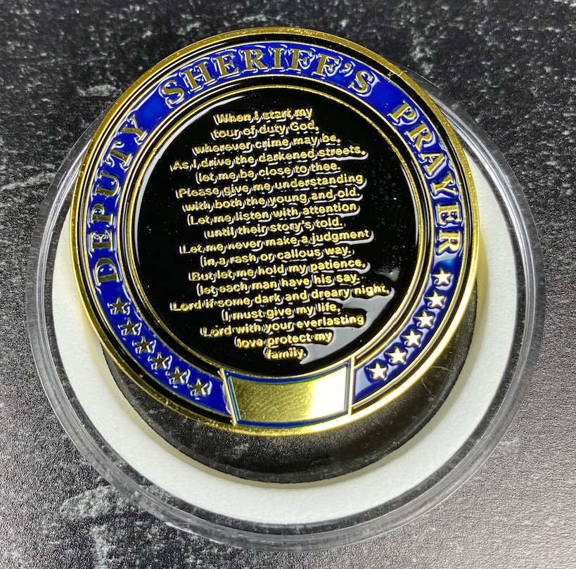 Deputy Sheriff's Prayer 5 Point Star Challenge Coin