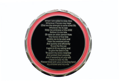 Thin Red Line Firefighter’s Prayer Family Support Challenge Coin