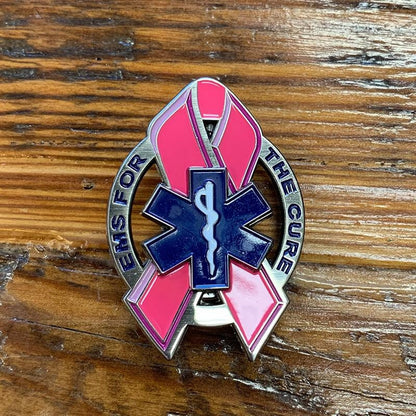 EMS For the Cure Pink Ribbon Star of Life Lapel Pin- 12 PACK