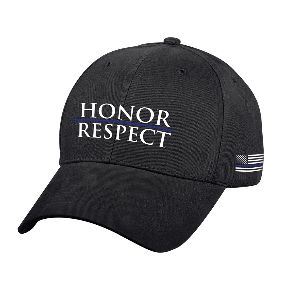 Thin Blue Line USA Flag Honor And Respect Hat