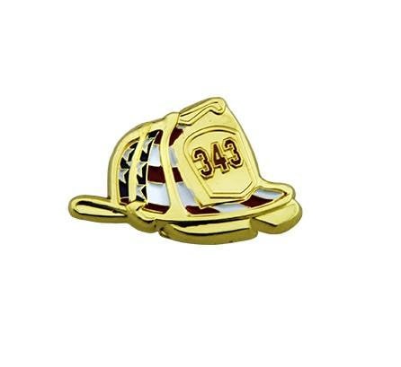 343 Helmet Pin Black Helmet Apparel Limited Edition Pin, FDNY or Firefighter Pin in Memory.