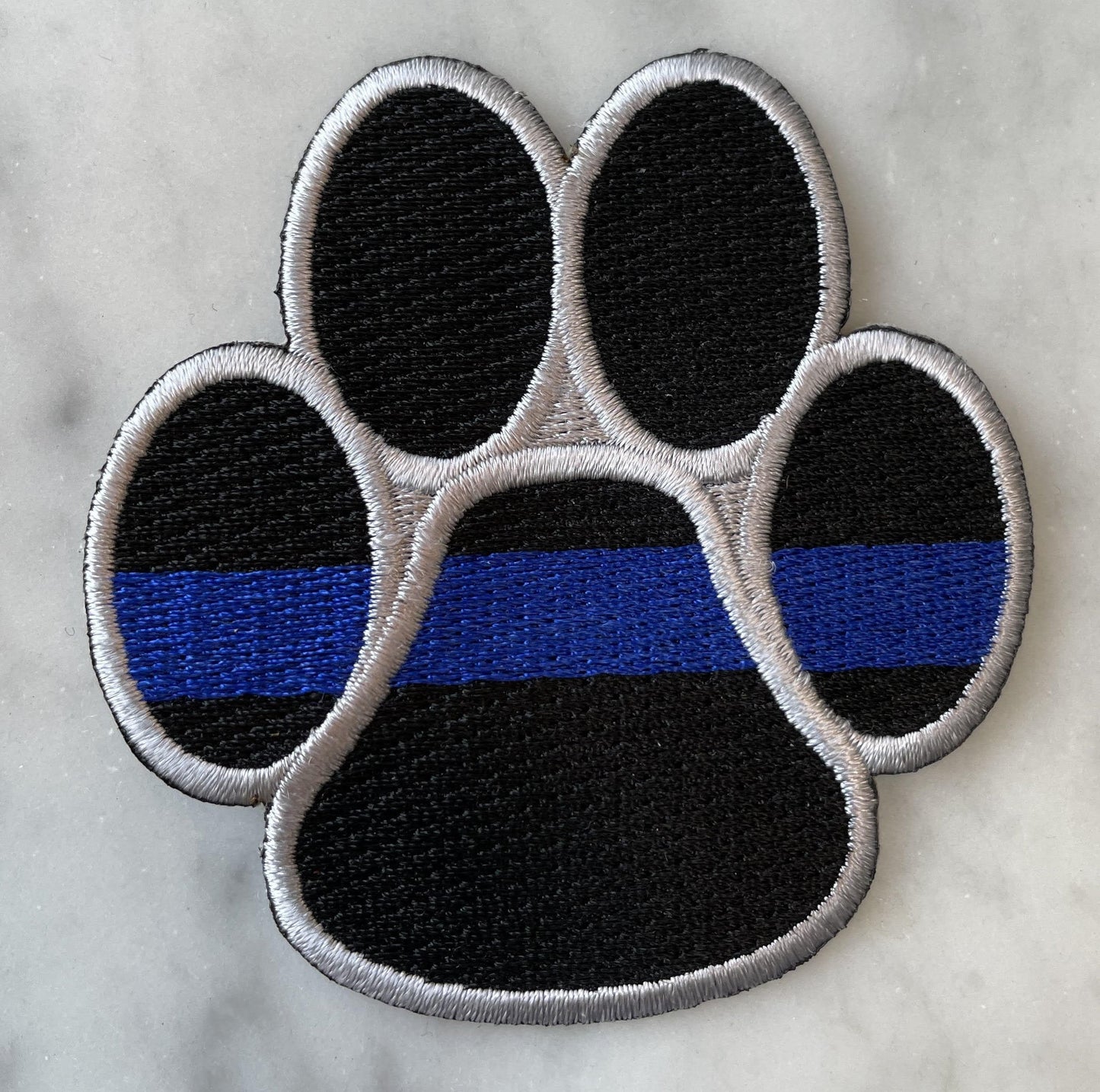 Thin Blue Line Paw K9 Patch- Heat Sealed Back