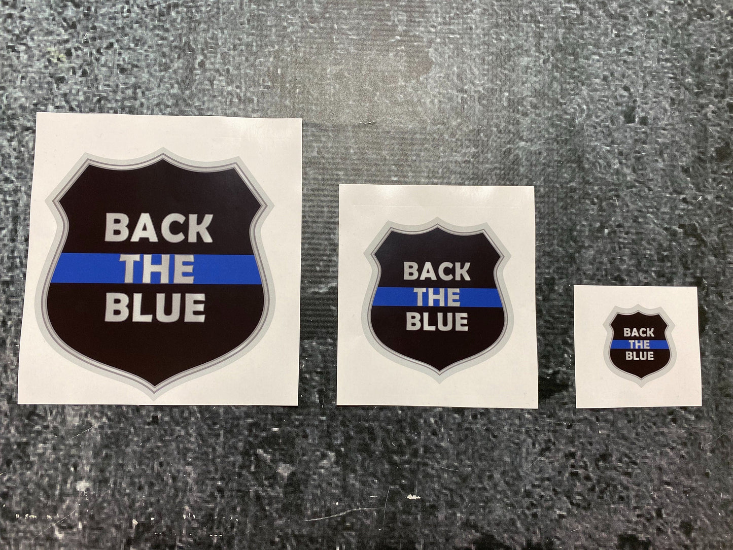 Donation Back The Blue Thin Blue Line Shield Decal