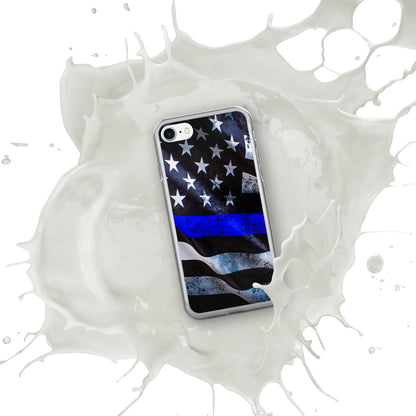 Thin Blue Line Flag iPhone Case