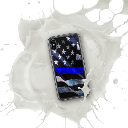 Thin Blue Line Flag iPhone Case