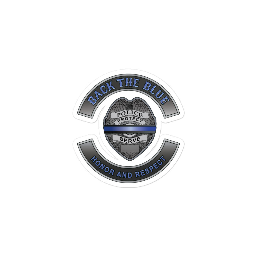 Back The Blue Honor and Respect Decal