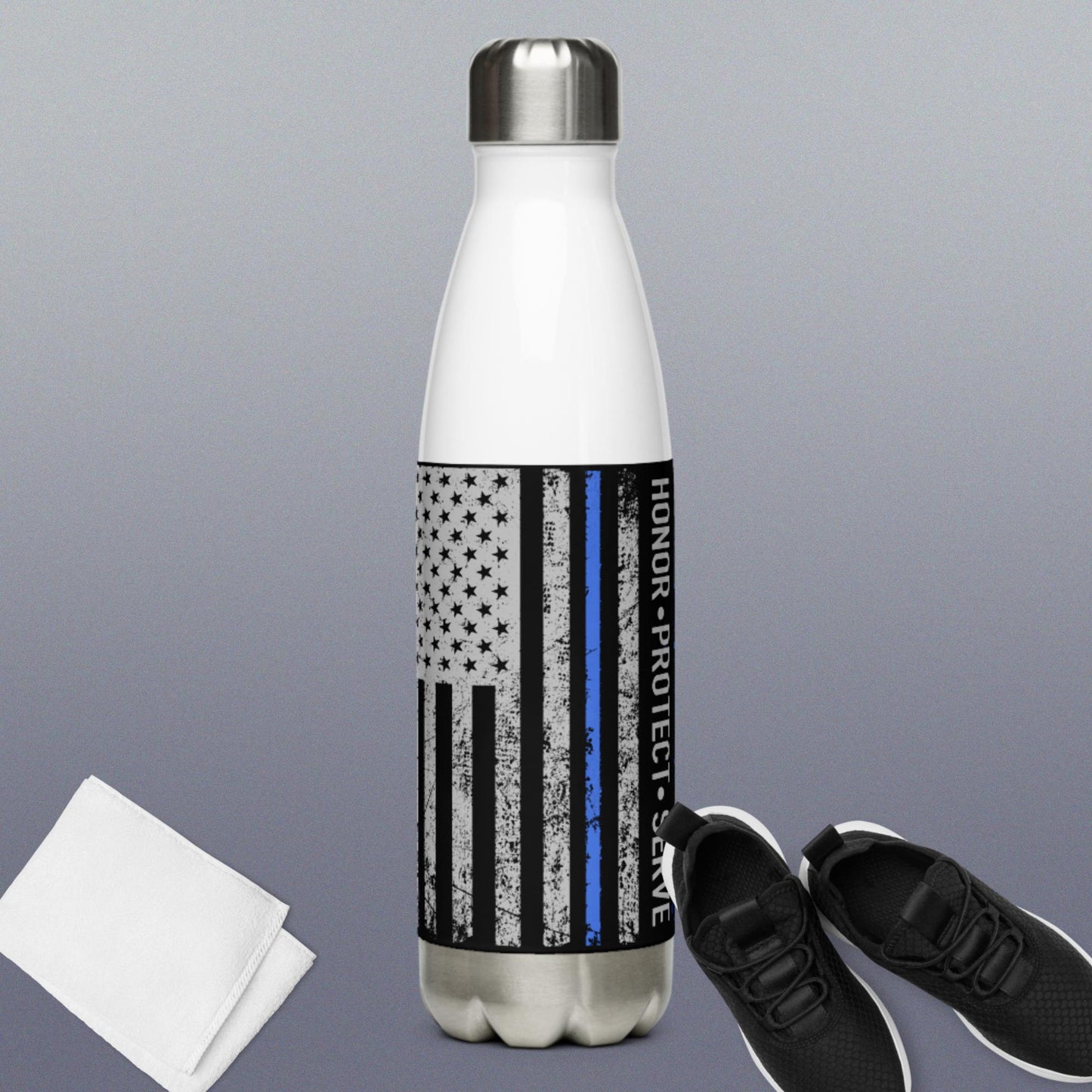 Honor Protect And Serve Stainless Steel Water Bottle