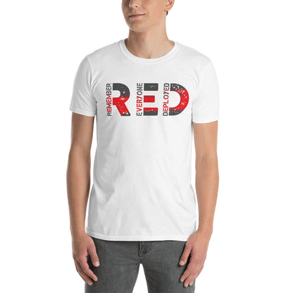 RED Friday Remember Everyone Deployed Gildan Softy Short-SleeveT-Shirt