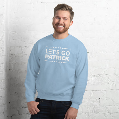Irish Let's Go Patrick (Brandon) Shamrock Gildan Crew Sweatshirt : Sizes Small-5XL