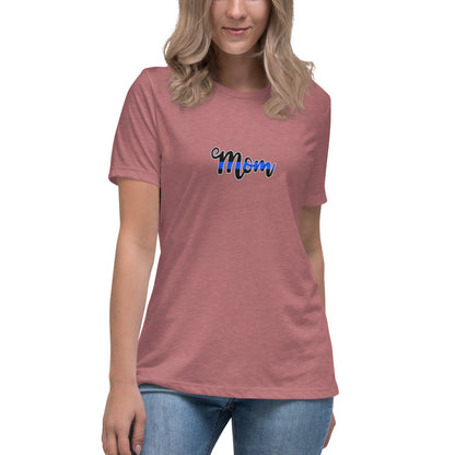 Mom Thin Blue Line Apparel Women's Relaxed Bella Canvas T-Shirt