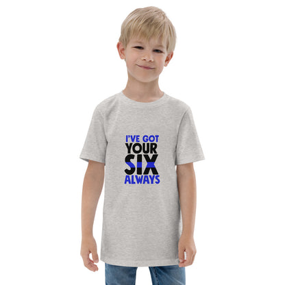 I've Got Your Six Always Thin Blue Line Youth Jersey T-Shirt