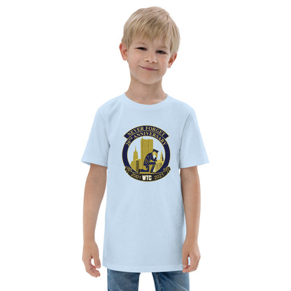 Never Forget 9-11 Memorial Youth Jersey T-Shirt
